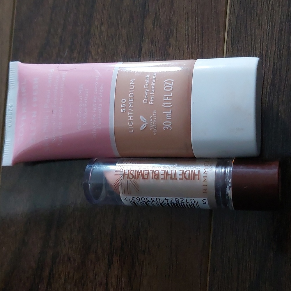 Covergirl Dewy Foundation + Rimmel Concealer